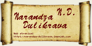Narandža Dulikrava vizit kartica